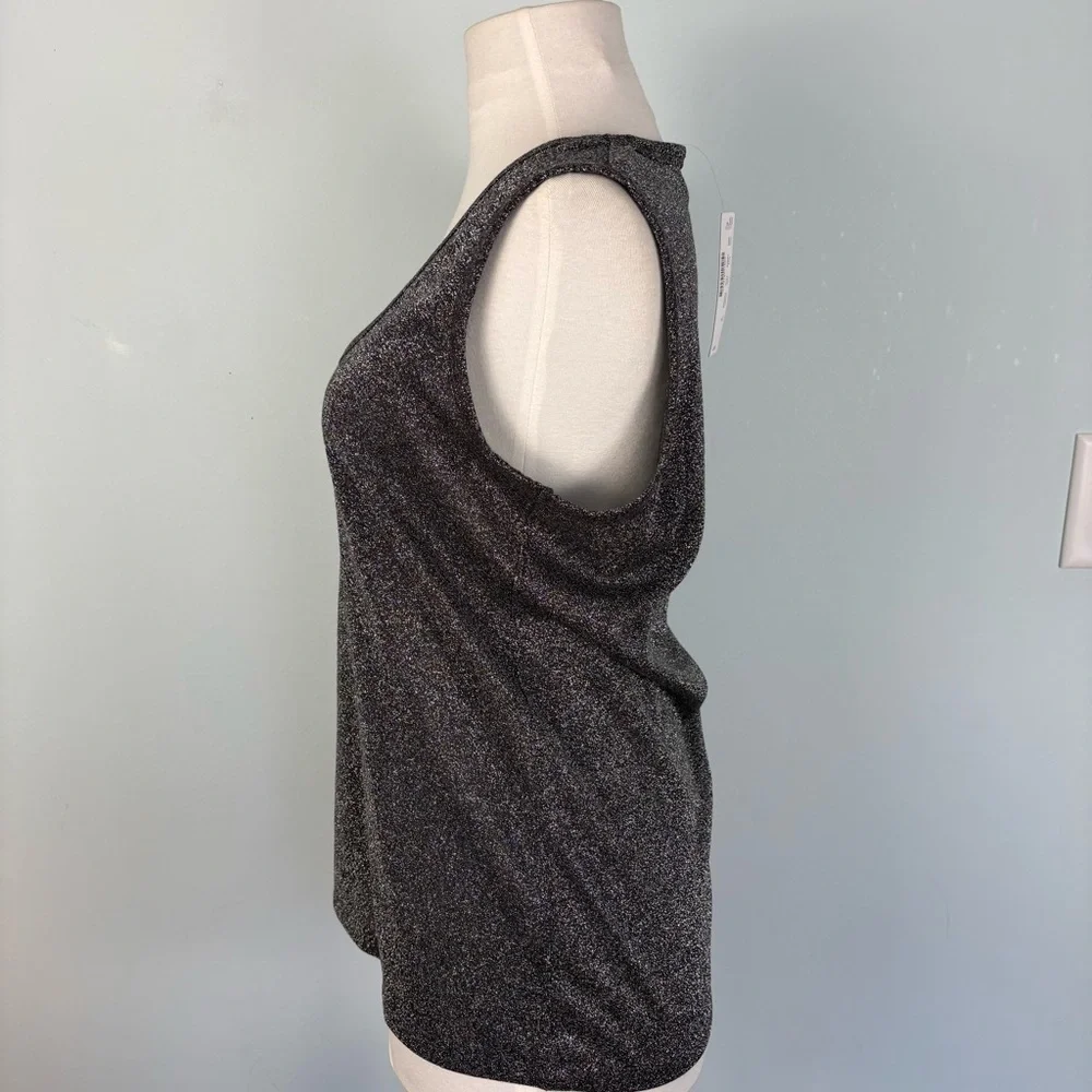 Sparkly Silver Sleeveless Top - Picture 3 of 9